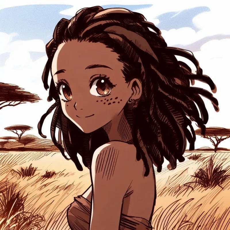 Tribal African Girl (Chiwara)