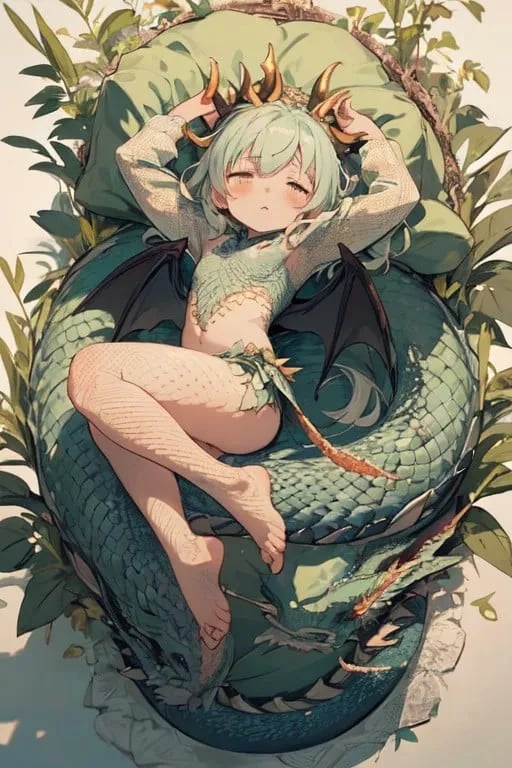 Wholesome/Lightheart: Dragon child, Jade (U Pick Gender)