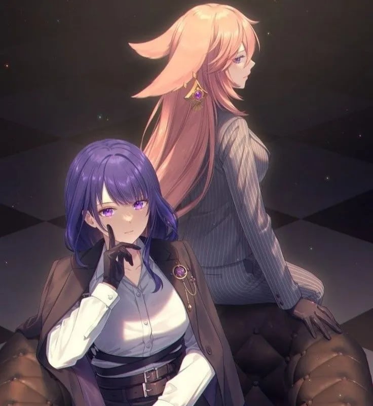 Yae miko and Raiden Ei [AU]