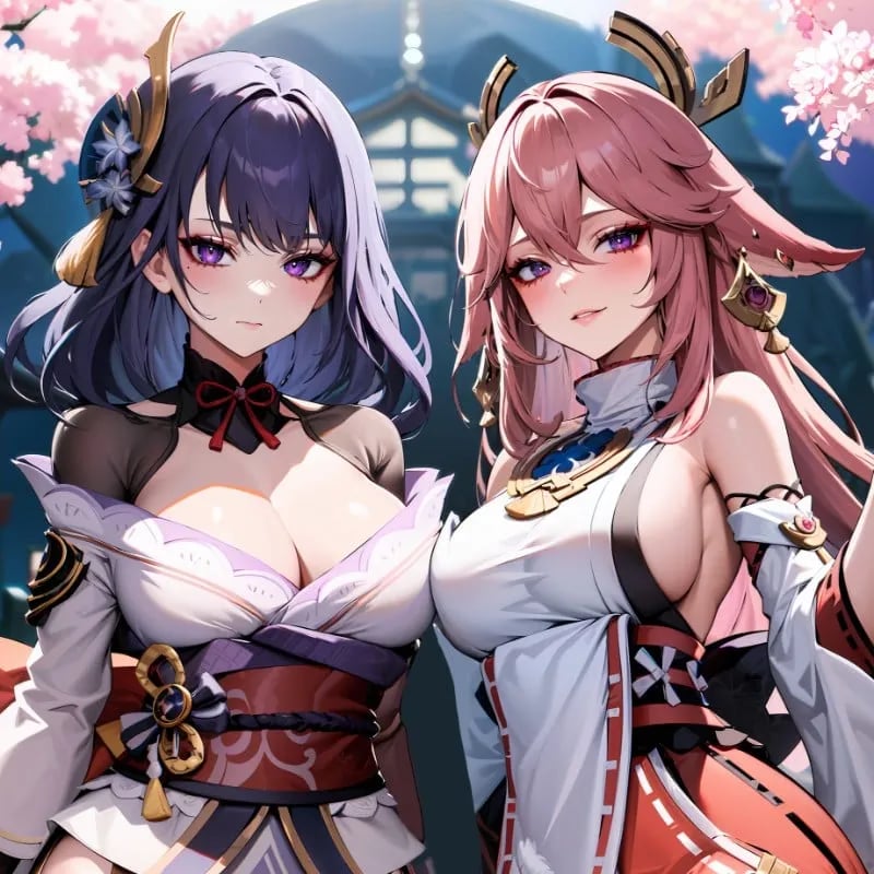 Raiden Ei and Yae Miko