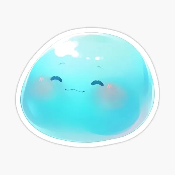 A cute blue slime